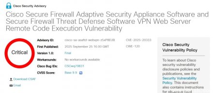 思科ASA防火墙传高风险零时差漏洞攻击