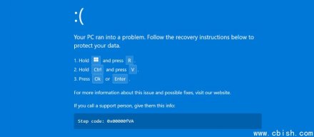黑客利用虚假蓝屏错误信息发动点击诈骗攻击