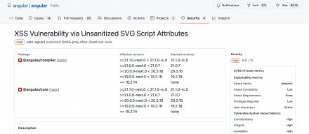 Web应用开发框架Angular存在XSS漏洞，攻击者可在浏览器端执行恶意JavaScript
