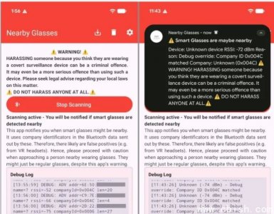 安卓应用Nearby Glasses可实时检测附近Meta与Snap智能眼镜