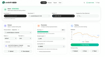 Unsloth Studio发布全球首个本地可视化大模型微调平台，显存降低70%