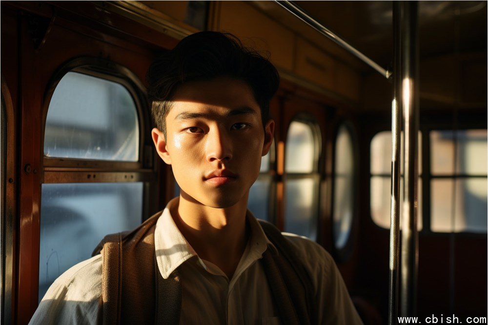 男人 车厢内 列车