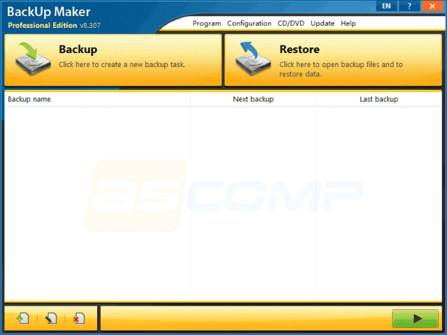 ASCOMP BackUp Maker(强大备份软件) Pro v8.307 便携版