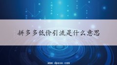 拼多多低价引流是什么意思