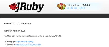 JRuby 10整合Ruby 3.4与Java 21全面升级执行效能与相容性