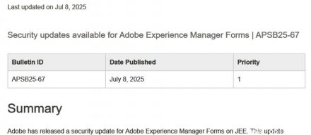 Adobe发布7月例行更新，呼吁IT人员优先修补AEM Forms、ColdFusion
