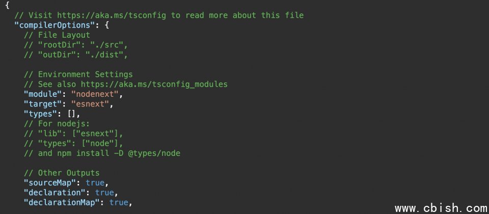 在TypeScript 5.9,执行tsc --init会产生更简洁的tsconfig.json设定档