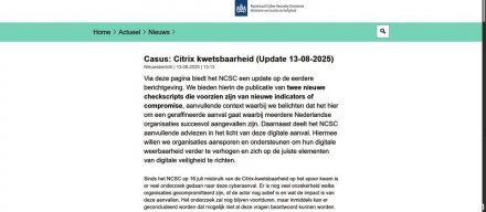 荷兰警告Citrix NetScaler出现重大漏洞攻击行动，当地企业组织已传出受害