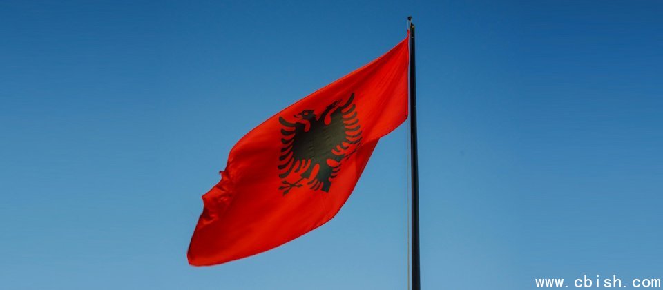 <a href="https://www.pexels.com/photo/vibrant-albanian-flag-waving-against-blue-sky-32795501/">Photo by Artem Yellow</a>