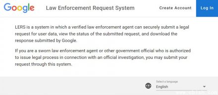 黑客获取谷歌执法请求系统账号