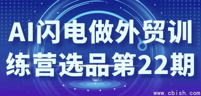 AI闪电做外贸训练营选品第22期