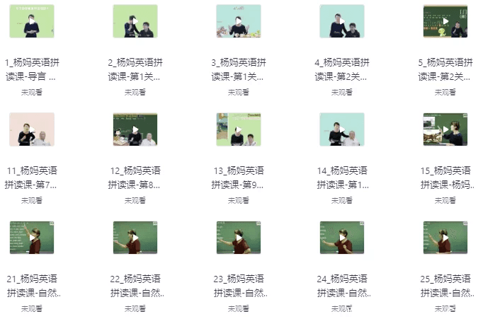 杨妈英语课程合集(小阶+中高阶全覆盖)