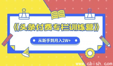 头条付费专栏实战训练营