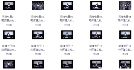南禅七日：21集视频讲座、音频与配套文档全集