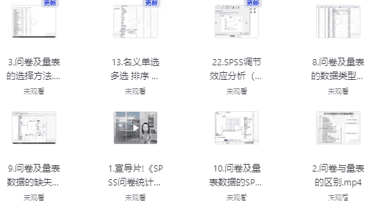 SPSS问卷数据统计分析基础课程