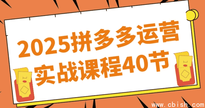 2025拼多多运营实战课程40节