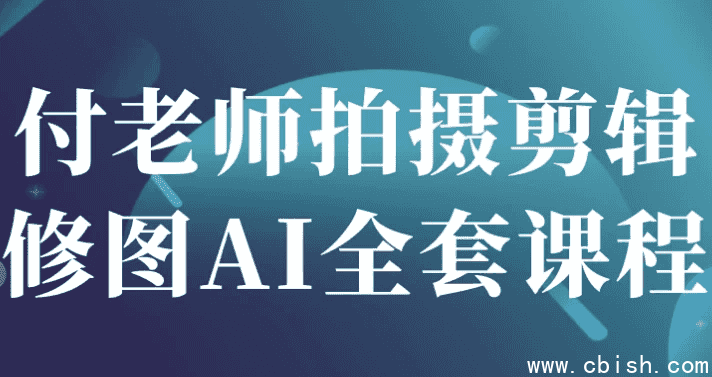 付老师拍摄剪辑修图AI全套课程