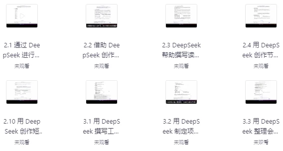 DeepSeek实战手册 (120集)