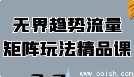 无界趋势流量矩阵玩法精品课