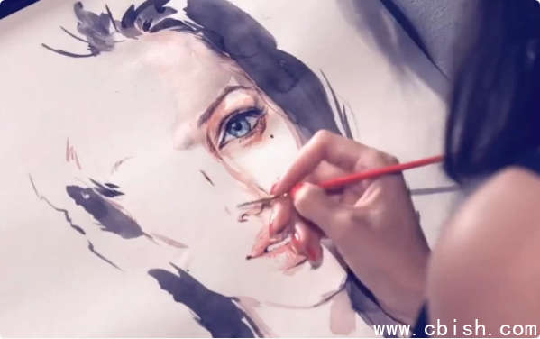 水彩人像绘画课