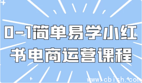 0-1简单易学小红书电商运营课程