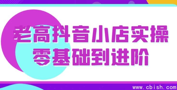 老高抖音小店实操零基础到进阶
