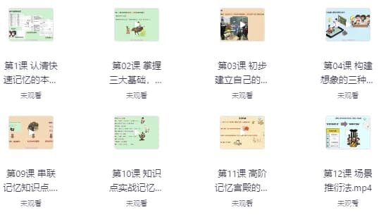 记忆宫殿入门到高阶技巧 – 带课件