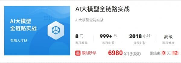 马士兵：AI大模型全链路实战，视频+资料