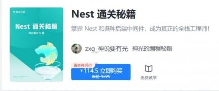 《掘金小册：NestJS 全栈开发通关秘籍 · 205章完整版》