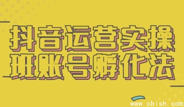 抖音运营实操班账号孵化法