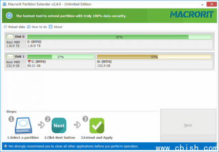 Macrorit Partition Extender v2.6.0 便携版——专业分区扩容工具，无需重装系统即可安全扩展硬盘分区容量