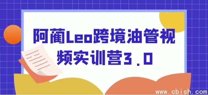 阿蔺Leo跨境油管视频实训营3.0