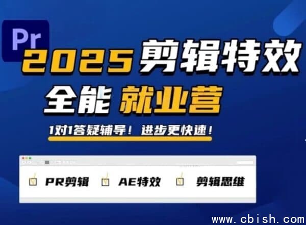PR剪辑特效1对1就业营，2025春季班