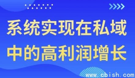 系统实现私域高利润增长
