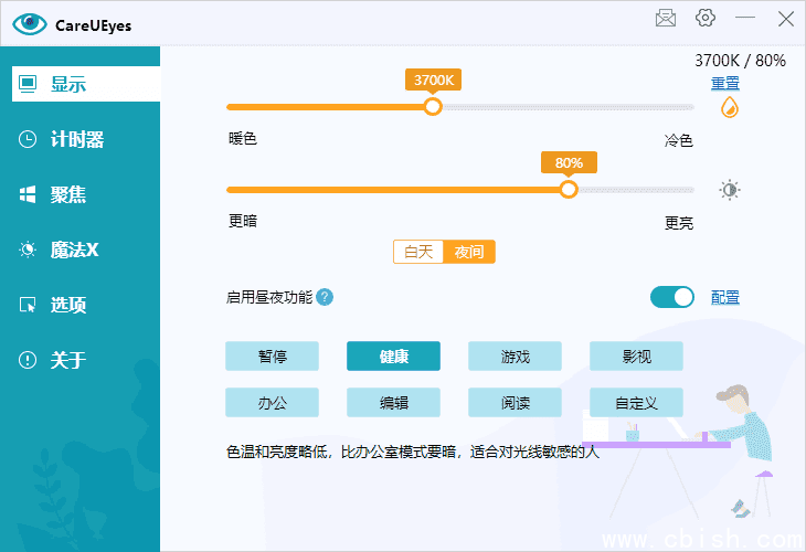 CareUEyes(调节屏幕亮度和颜色) v2.4.9.0 多语便携版