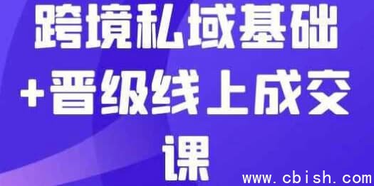 跨境私域基础+晋级线上成交课