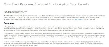 思科已修补防火墙漏洞，但又发现新攻击，导致拒绝服务和日志关闭