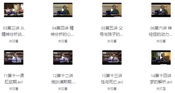 曾奇峰老师的精神分析课程