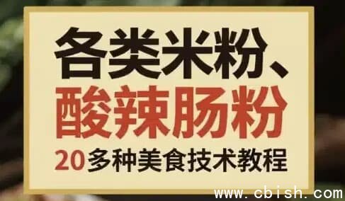 各类米粉、肠粉、酸辣粉类20多种美食技术教程