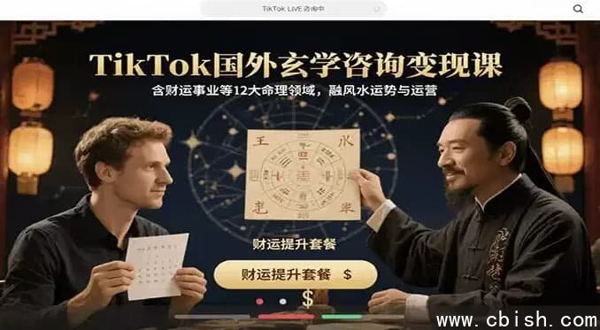 TikTok国外玄学咨询变现课，含财运事业等12大命理领域