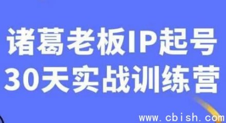 诸葛老板IP打造30天实战训练营