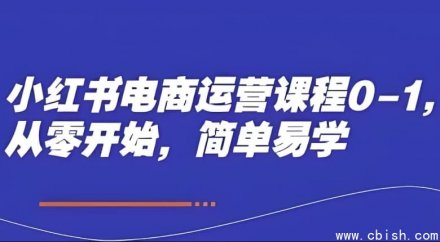 小红书电商运营从0到1实战课程：零基础入门，简单易学