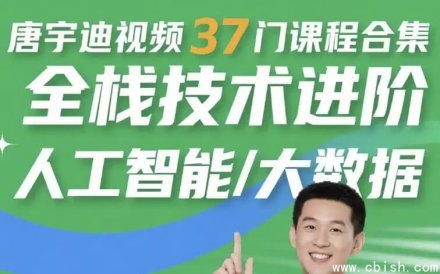 唐宇迪37门全栈技术进阶课程合集：涵盖人工智能与大数据