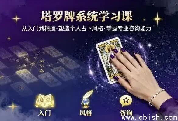 泽芝塔罗牌系统学习课，零基础入门到精通的塔罗占卜课程