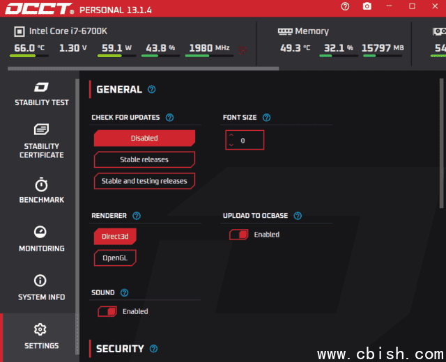 OCCT电脑硬件测试(烤鸡测试软件) v14.0.11.99 便携版