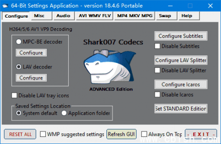 Shark007 编解码器套装 v20.1.7 便携版