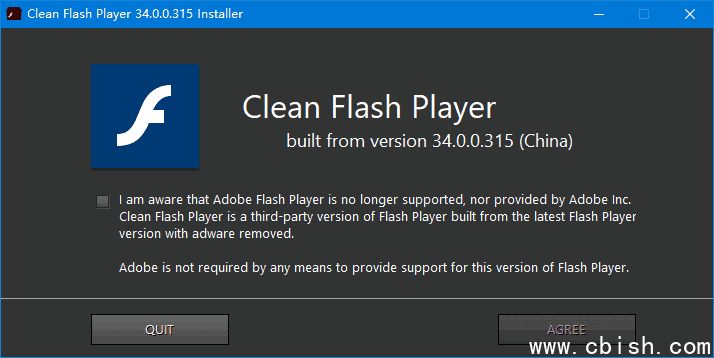 CleanFlashPlayer(第三方去广告Flash) v34.0.0.325 纯净版