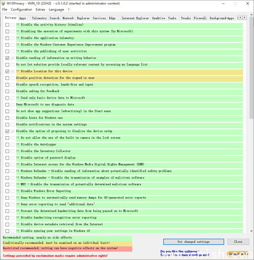 W10Privacy(系统隐私保护工具) v5.2.0.1 绿色版