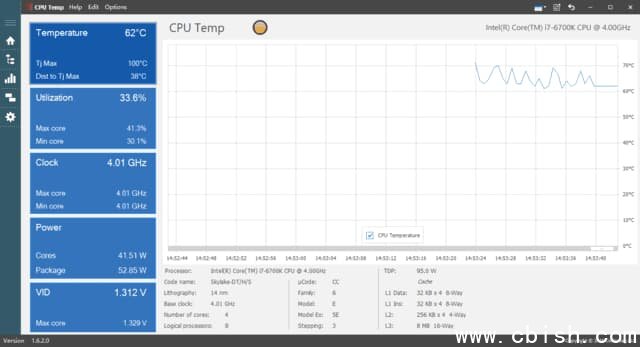 CPU Temp(实时监测CPU温度软件) v1.8.0.0 便携版