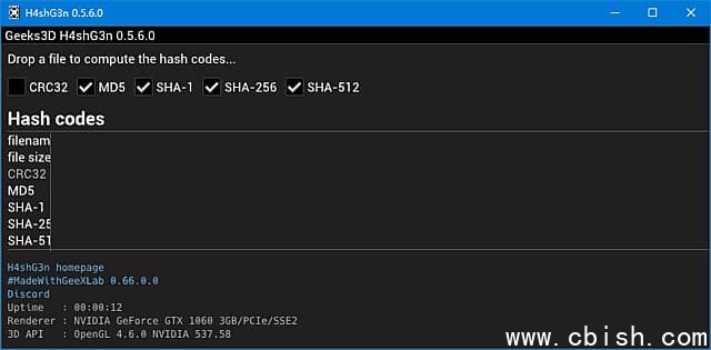 Geeks3D H4shG3n(文件哈希计算工具) v0.5.6.0 绿色版